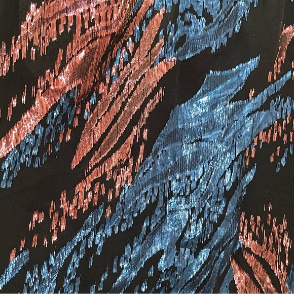 { BCBGMaxAzria Tank } Metallic Jacquard Jewel Tank Twiggy - Picture 3 of 9